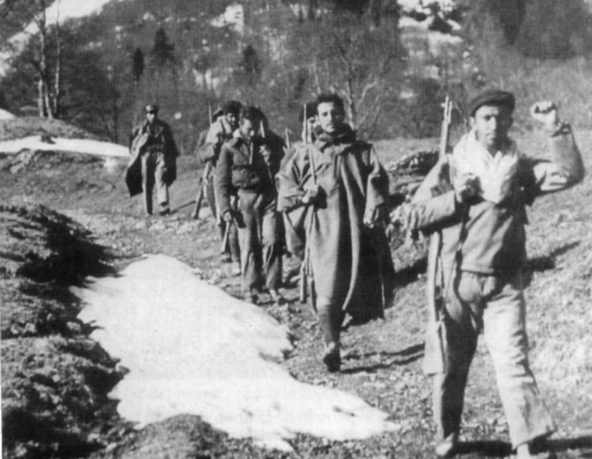 Un grup de maquisards al Pirineu.