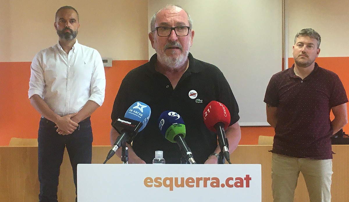 L'alcalde de Roquetes, Paco Gas; el d'Alcanar, Joan Roig ; i el d'Horta de Sant Joan, Jordi Martin