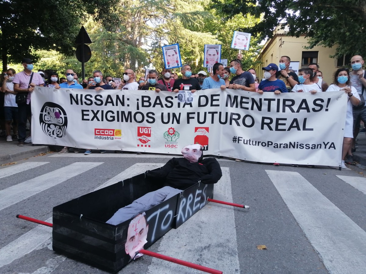 Manifestació de Nissan a Sant Cugat. 
