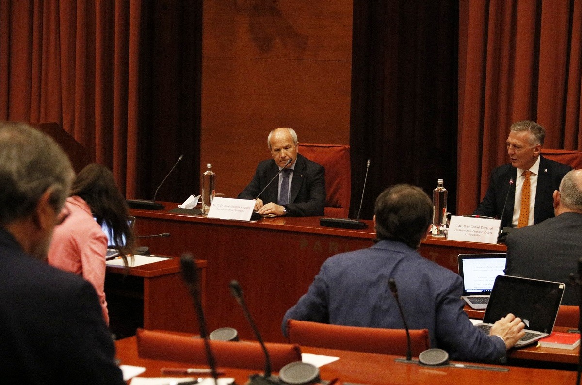 L'expresident José Montilla, aquest dilluns al Parlament de Catalunya