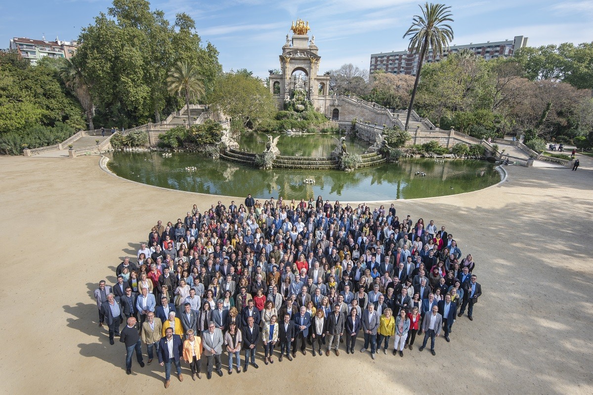 Concentració d'alcaldes d'ERC al Parc de la Ciutadella