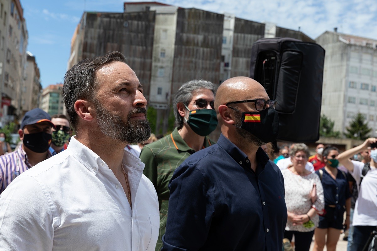 Santiago Abascal, líder de Vox, en campanya.