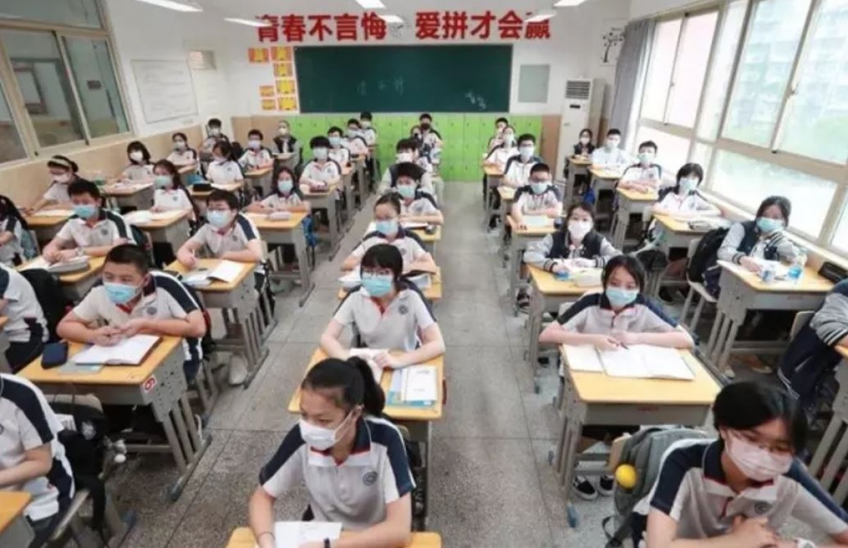 Imatge d'una classe a Wuhan