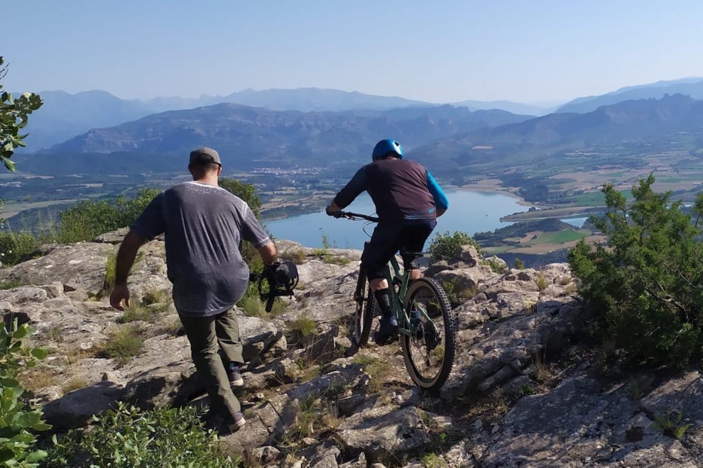 David Cachón enregistrant imatges promocionals al Pallars