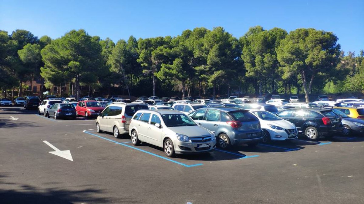 Un aparcament a Salou.