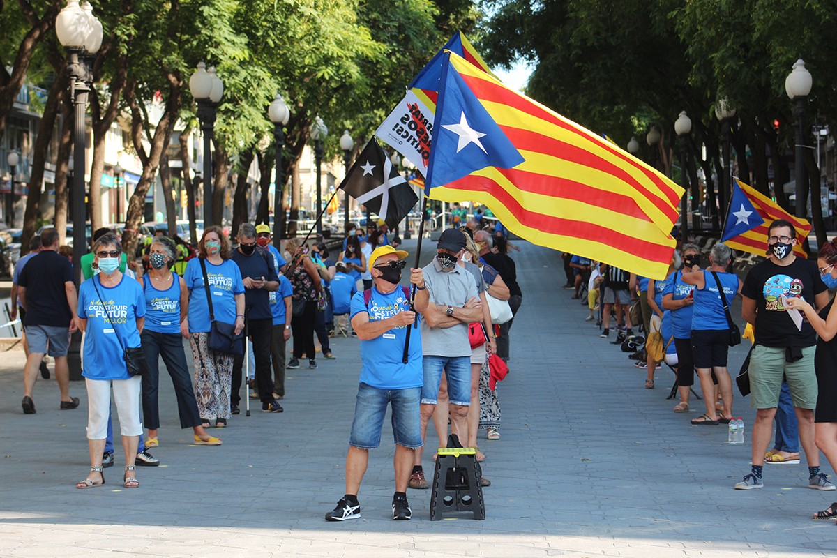 La Diada Nacional a Tarragona, organitzada per l'ANC, a la Rambla Nova, l'any passat.