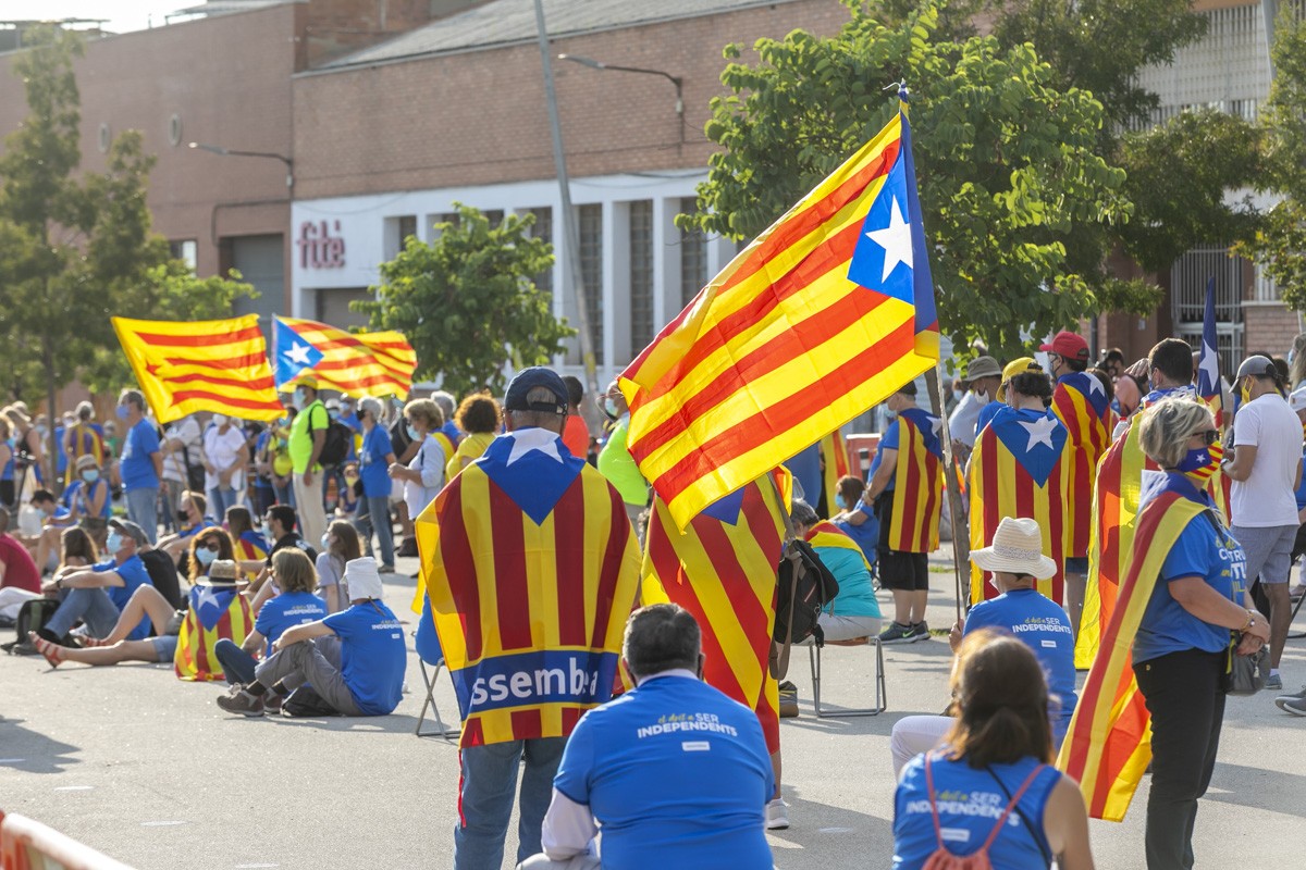 Acte de concetració per la Diada 2020 a Sabadell