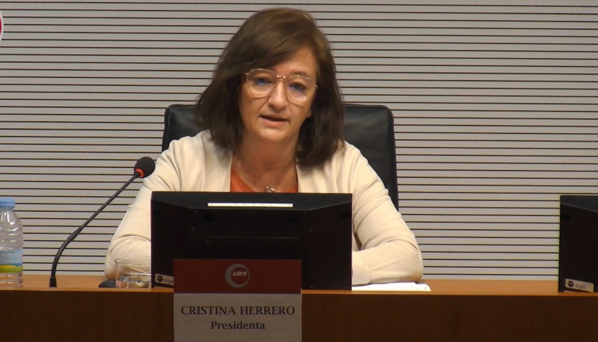 L'AIReF proposa que la Seguretat Social deixi de finançar la tarifa plana dels autònoms. A la imatge, Cristina Herrero, presidenta de l'AIReF.