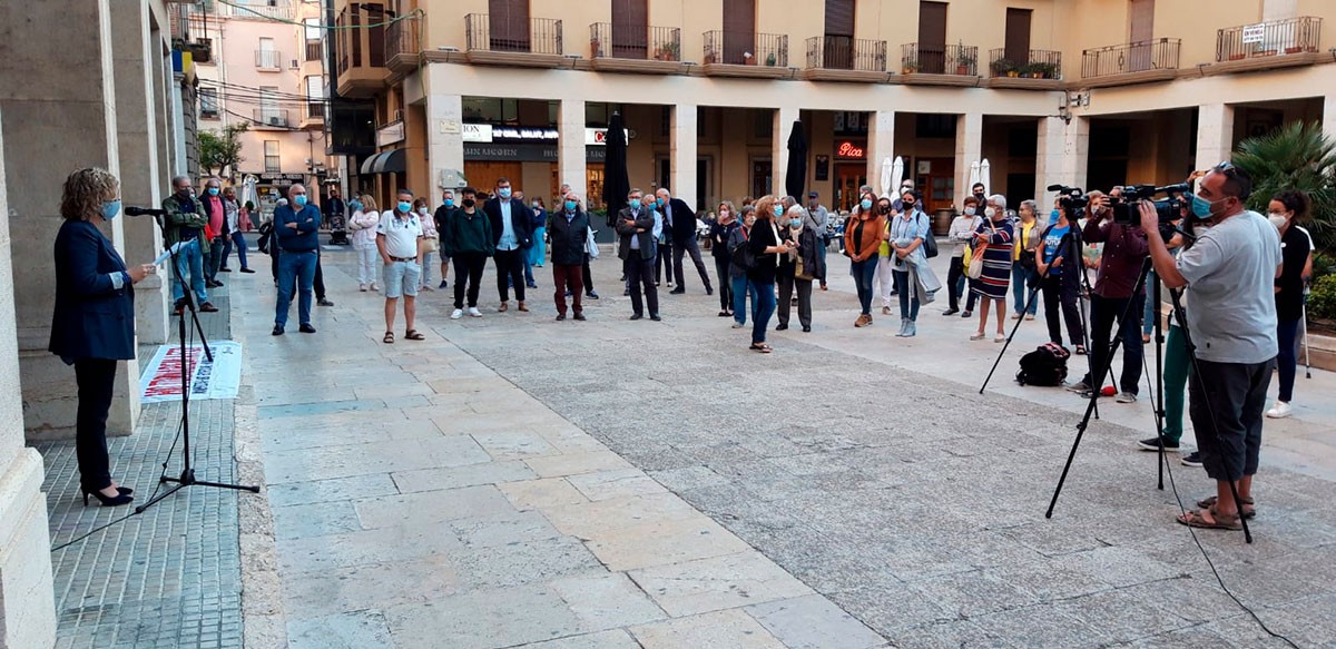 Protesta per la inhabilitació de Torra a Tortosa.