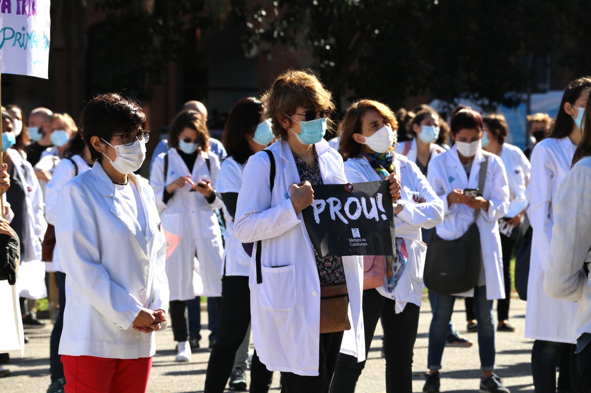 Concentracio de metges davant el Departament de Salut, en imatge d'arxiu