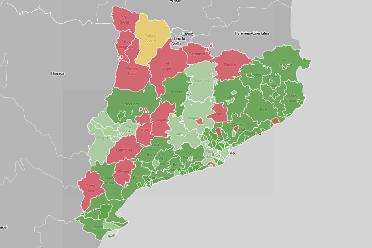 Mapa de municipis i comarques