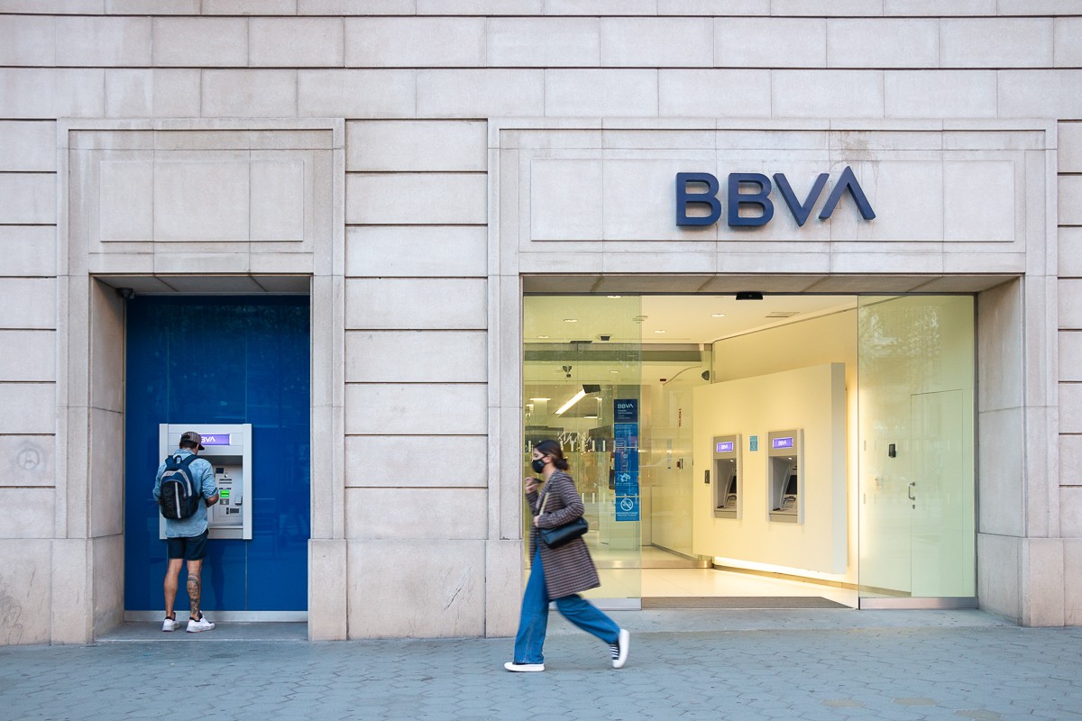 Una oficina del BBVA a Barcelona