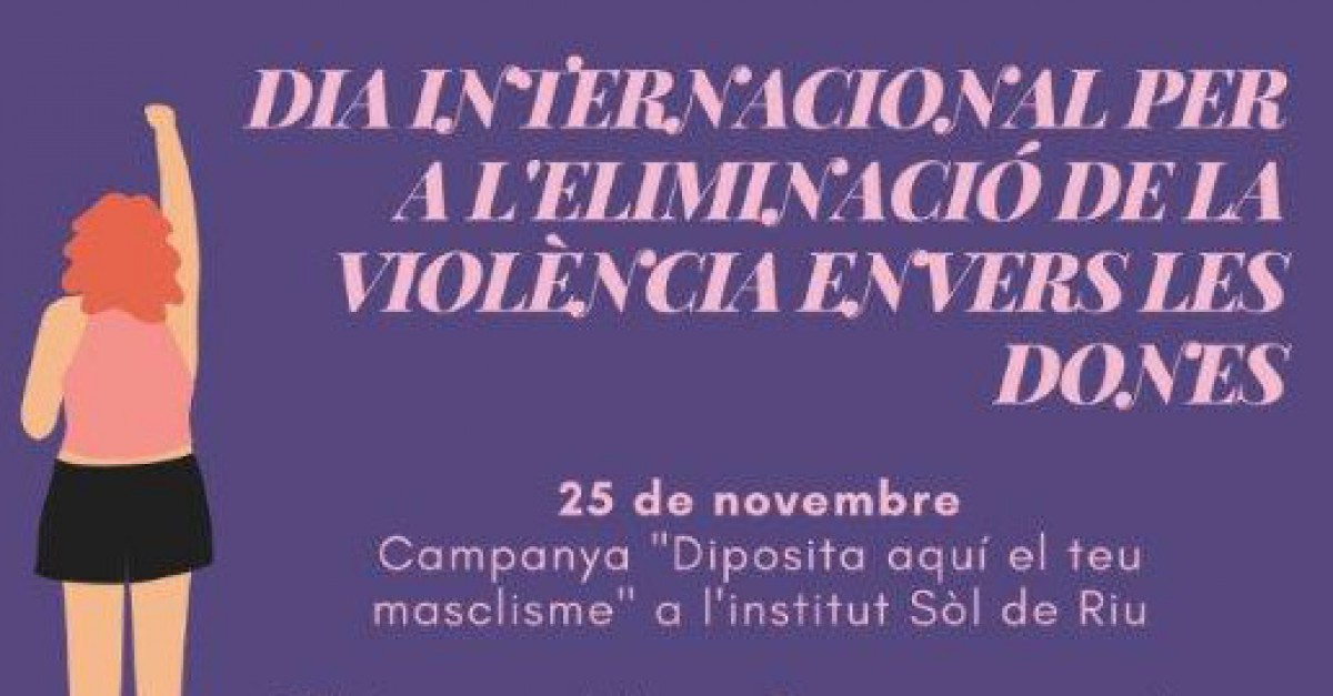 Cartell dels actes per lluitar contra  la violència envers les dones d'este 25N a Alcanar