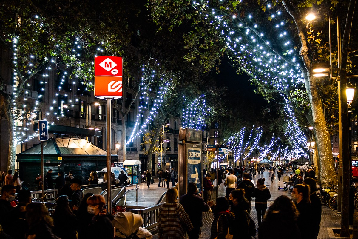 Ambient nadalenc al centre de Barcelona