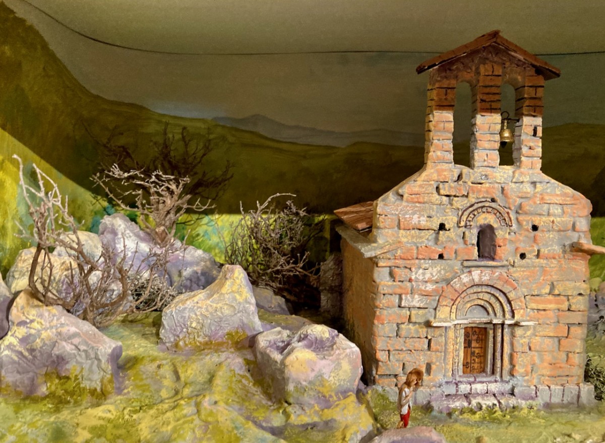 Un diorama del pessebre exposat a Can Trincheria, a Olot.
