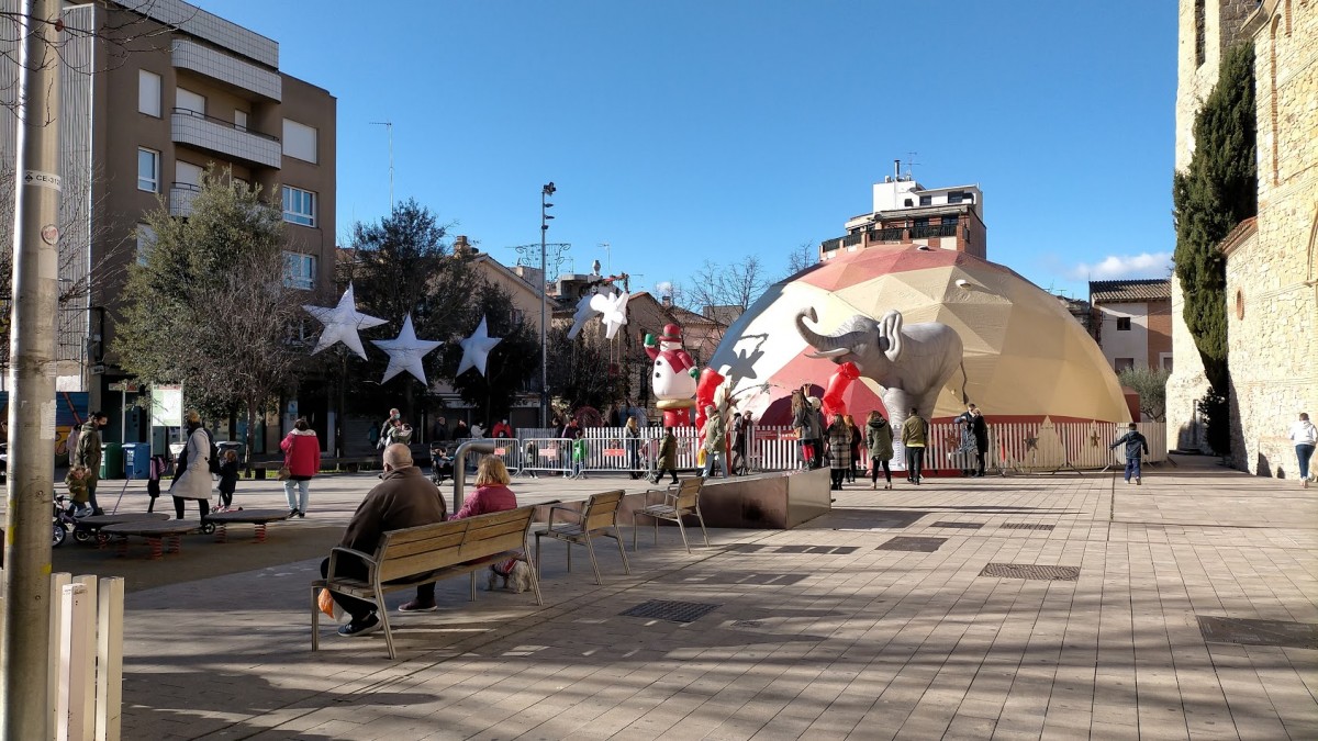La Carpa de Nadal, situada a la plaça del Doctor Guardiet