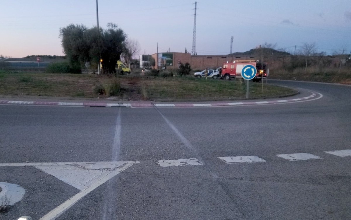 La rotonda on s'ha produït l'accident, a la carretera T-331, a Ulldecona