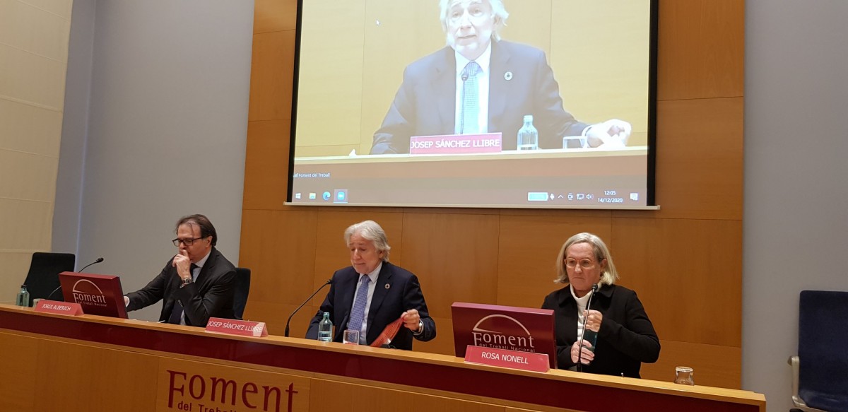 Jordi Alberich, Josep Sánchez Llibre i Rosa Nonell, avui a Foment.