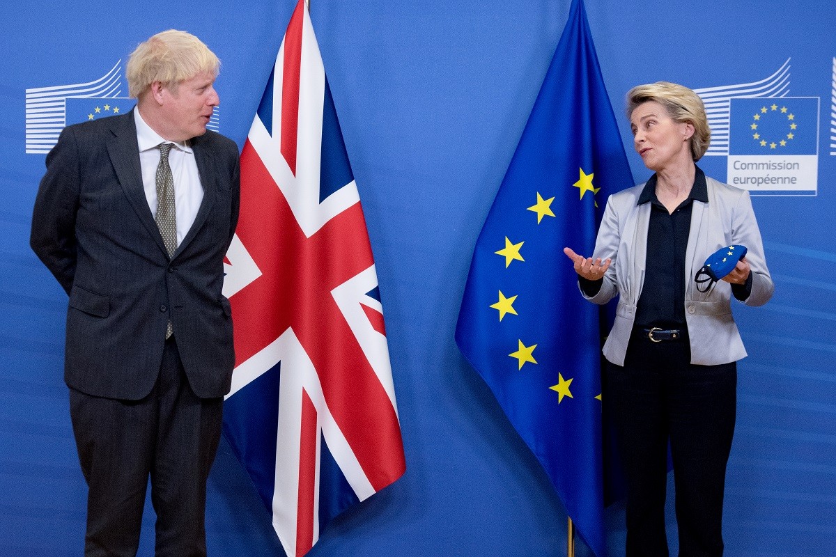 Una reunió de la presidenta de la Comissió Europea, Ursula Von der Leyen, i el primer ministre britànic, Boris Johnson