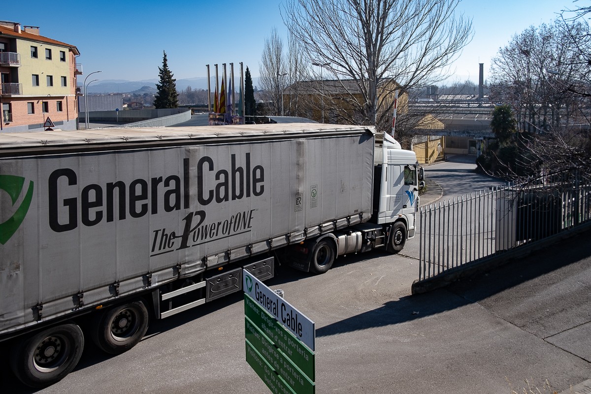 Un camió de General Cable a Manlleu