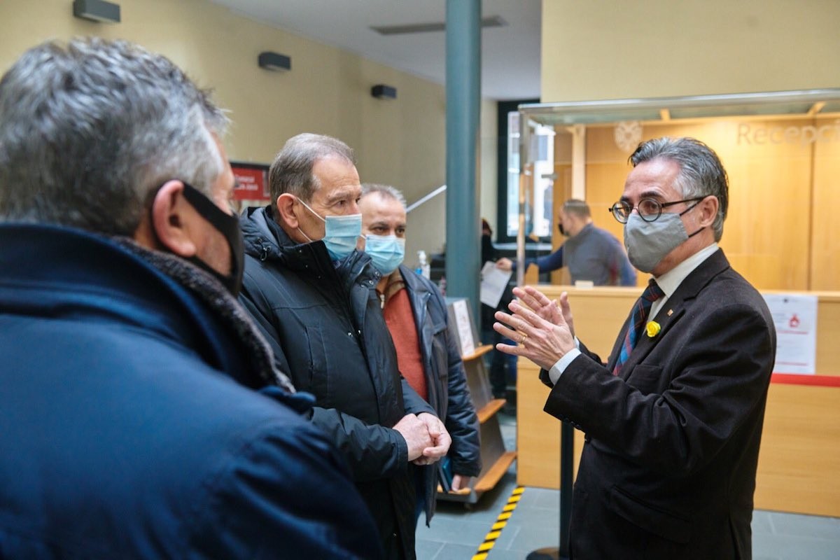 Ramon Tremosa durant la seva visita al Consell Comarcal del Pallars Jussà
