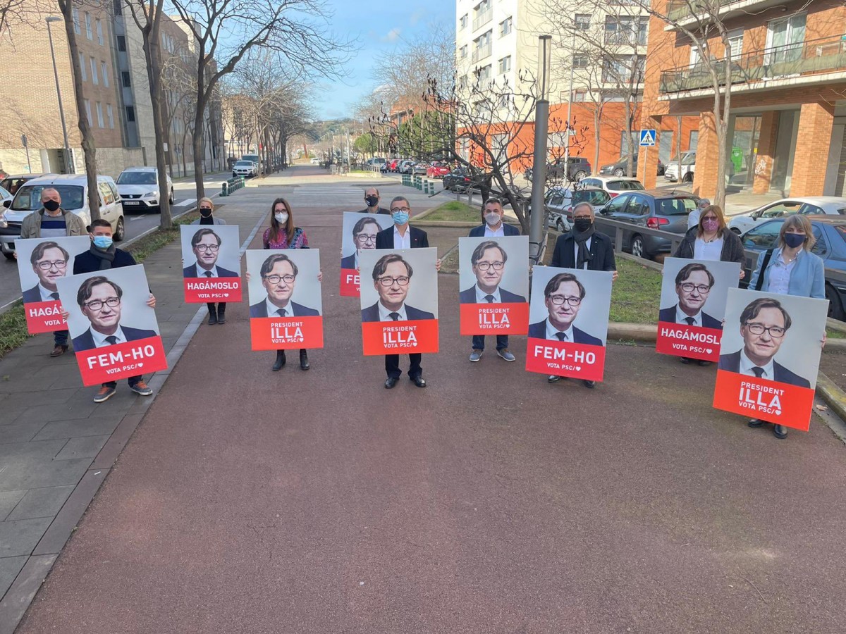 Alcaldes i candidats del PSC, a l'inici de campanya a Granollers