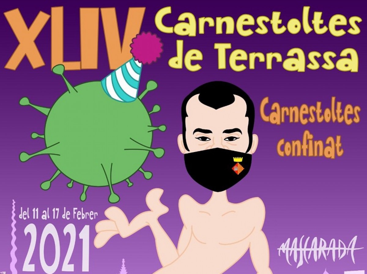 L'alcalde de Terrassa, Jordi Ballart, protagonitza el cartell del Carnestoltes de Terrassa pel 2021.