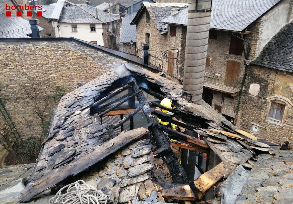 Imatge de la teulada afectada a Altron