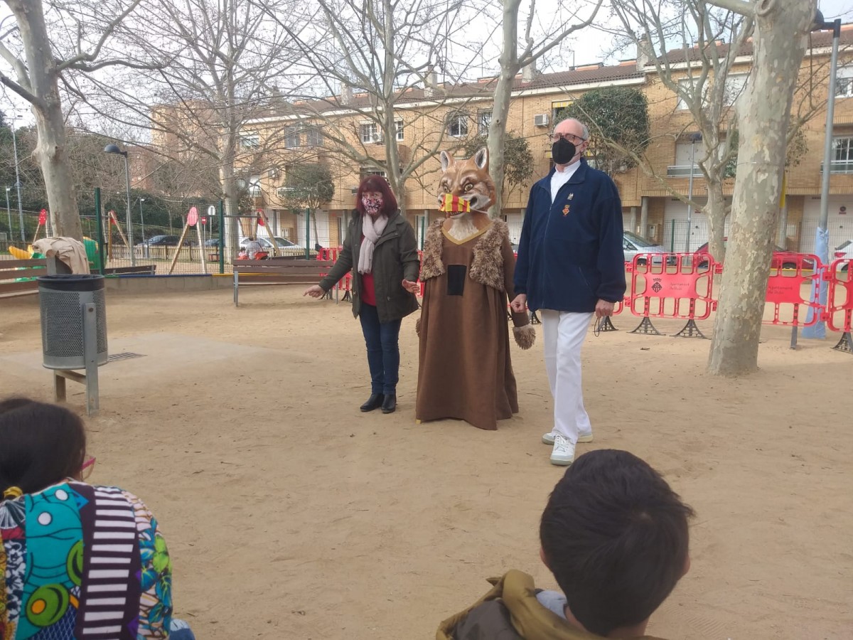 L'Orelletes visita l'Escola del Bosc amb Joan Miquel Merino i Fina Hinojosa