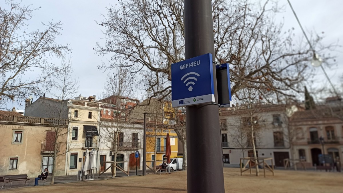 Un punt wifi gratuït a Sant Cugat. 
