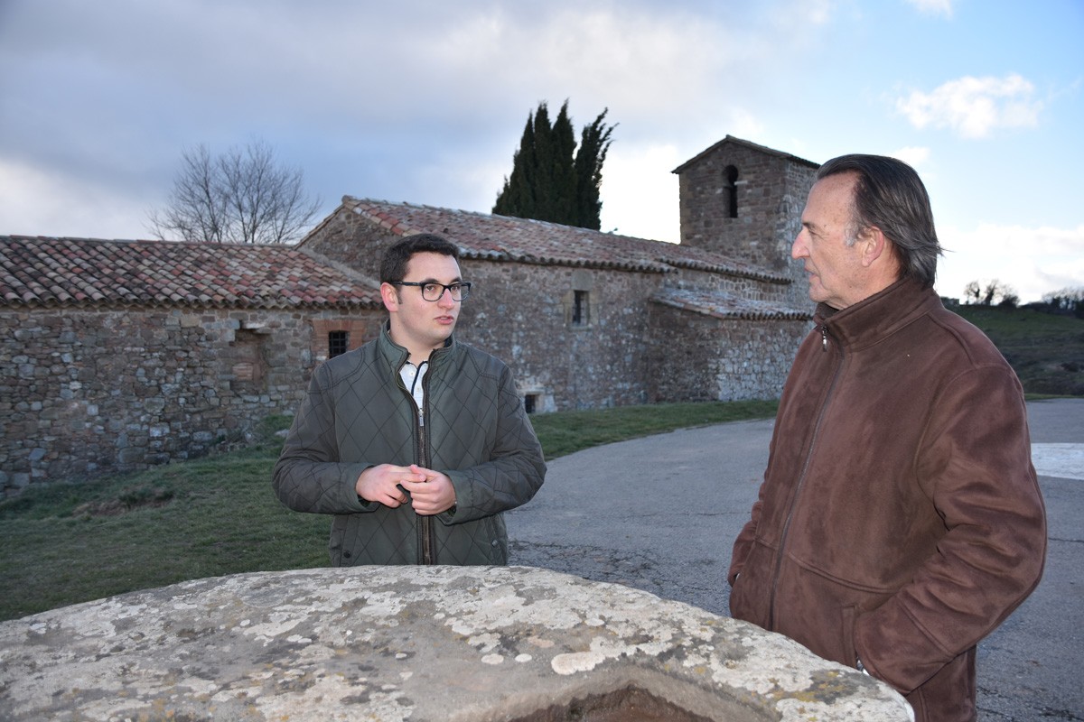 Àlex Mur parla amb Josep Maria Vila d'Abadal a Collsuspina