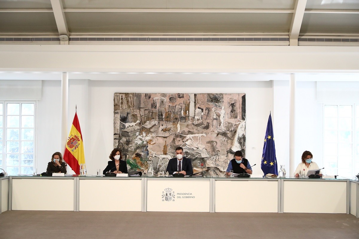 Pedro Sánchez presidint el consell de ministres aquest dimarts