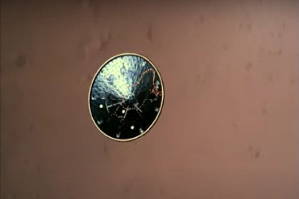 Moment de l'aterratge de la nau a Mart