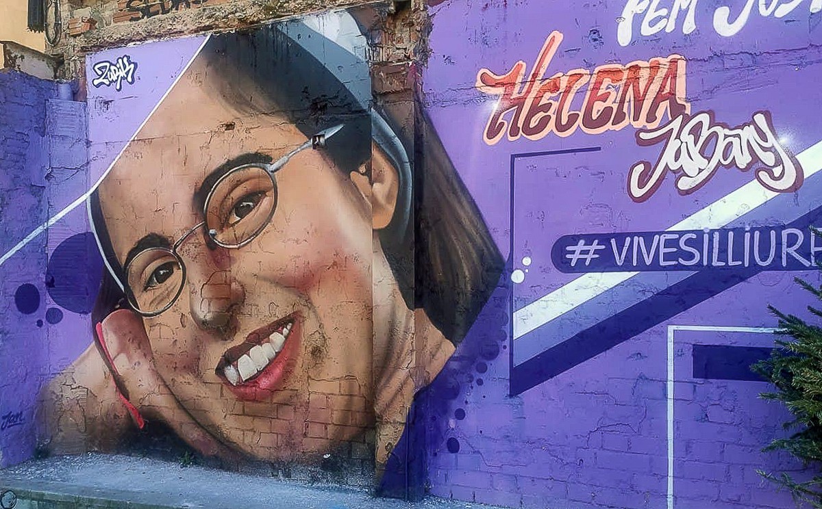 El mural en record a l'Helena Jubany a Sabadell