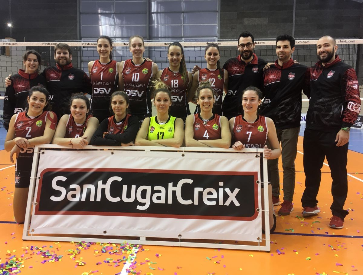 Equip femení del DSV Club Voleibol Sant Cugat . 