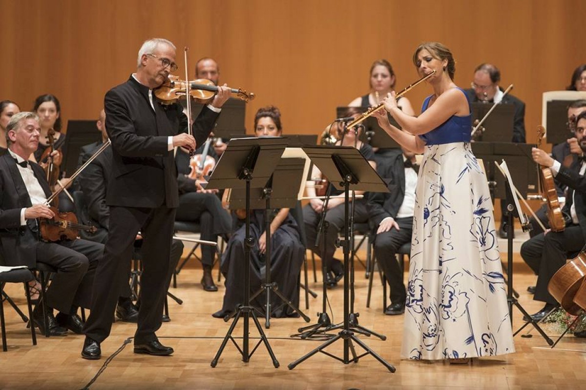 El violinista Gerard Claret i la flautista Patricia de No.
