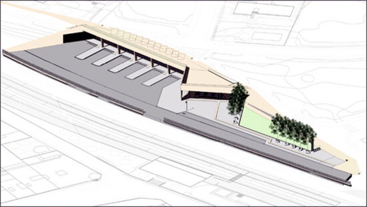 Plànol del projecte de la nova estació d'autobusos de Tàrrega