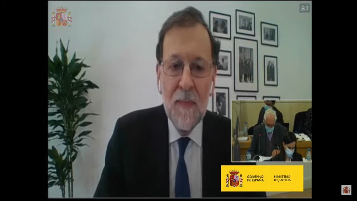 Mariano Rajoy durant el judici per la caixa B del PP