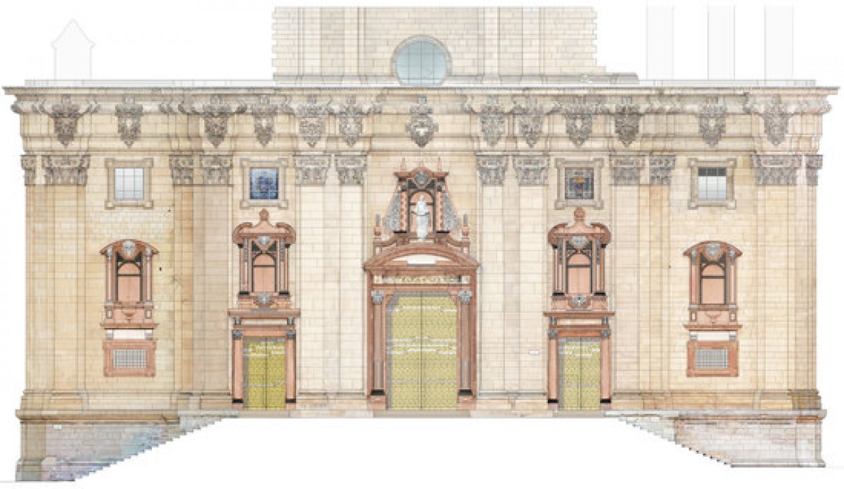 Imatge fotogramètrica de com quedarà la Catedral de Tortosa quan s'hagi netejat i restaurat.