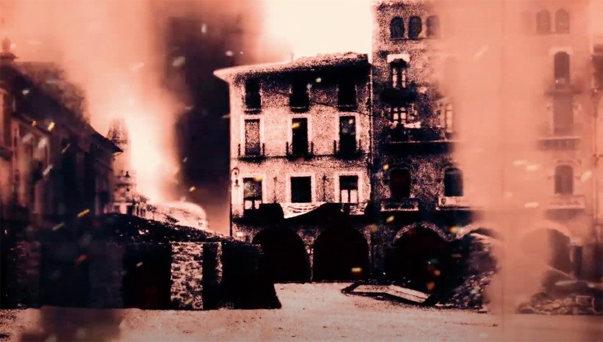 Una imatge del documental «Refugi 4. Perill de bombardeig»