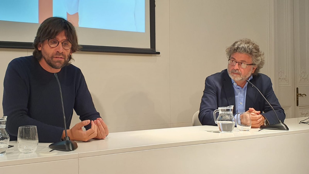 Guillem Fuster i Antoni Castellà durant la presentació de la Identitat Digital Republicana