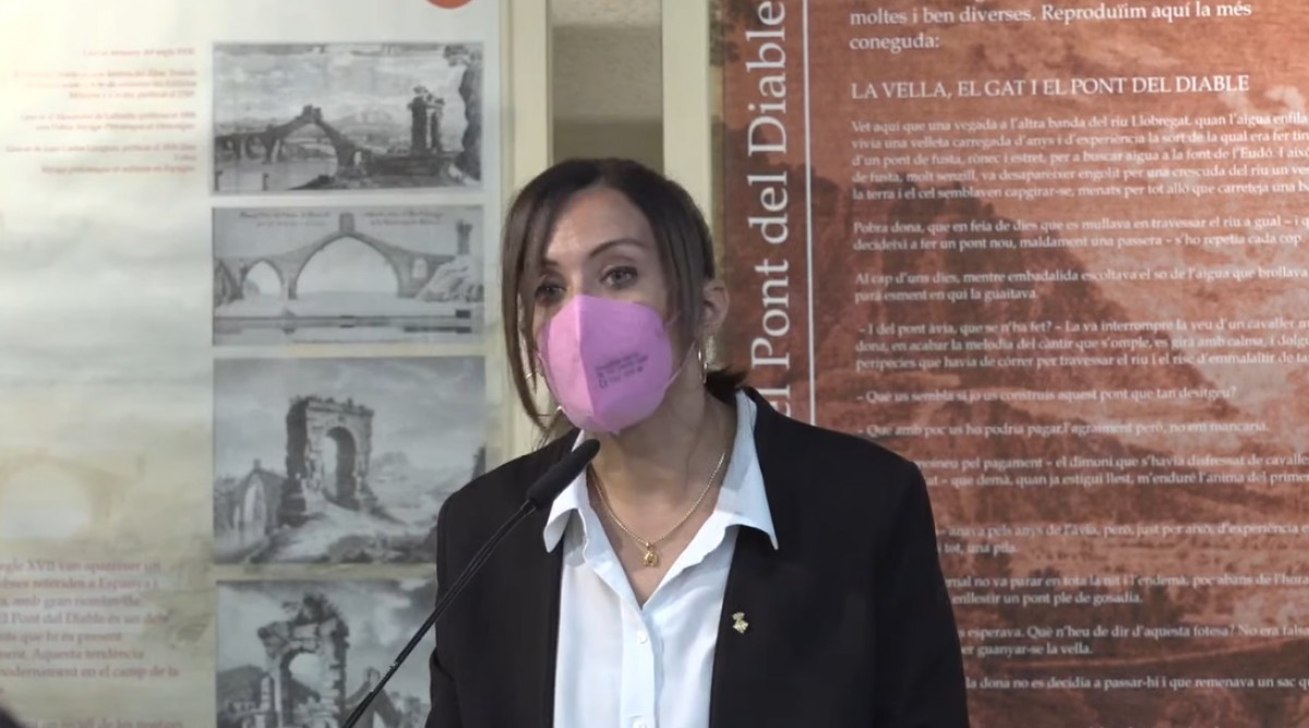 L'alcaldessa de Sabadell, Marta Farrés, a l'acte 