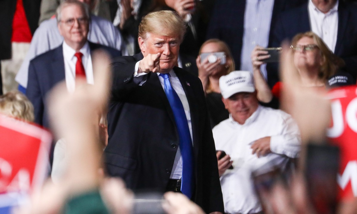 Donald Trump, en un míting electoral a Charlotte