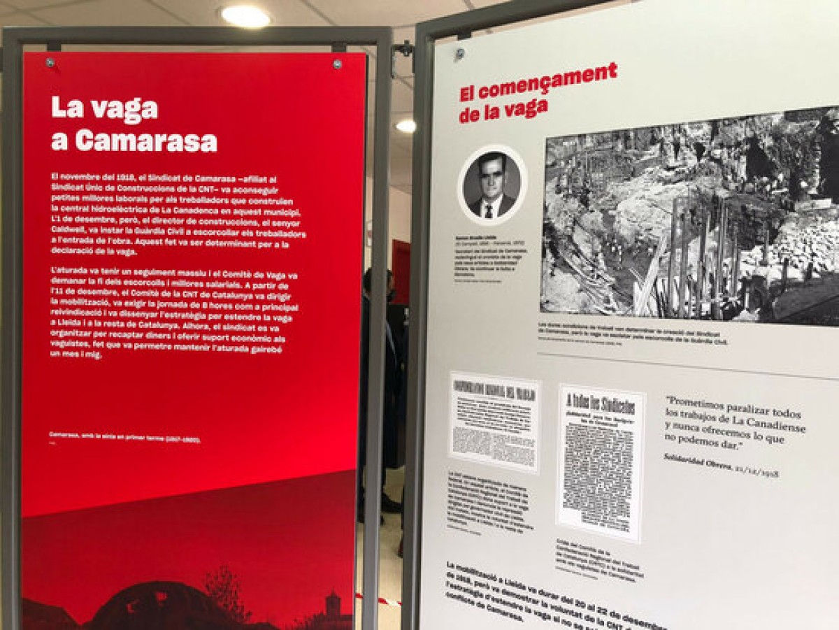 L'exposició 'La vaga de la Canadenca (1919-2019) al casal de Camarasa