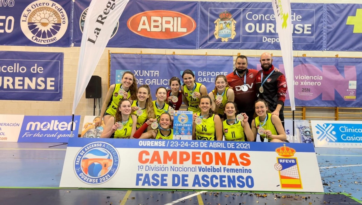 El sénior B del DSV Club Voleibol Sant Cugat ha aconseguit l'ascens a Superlliga 2 Femenina
