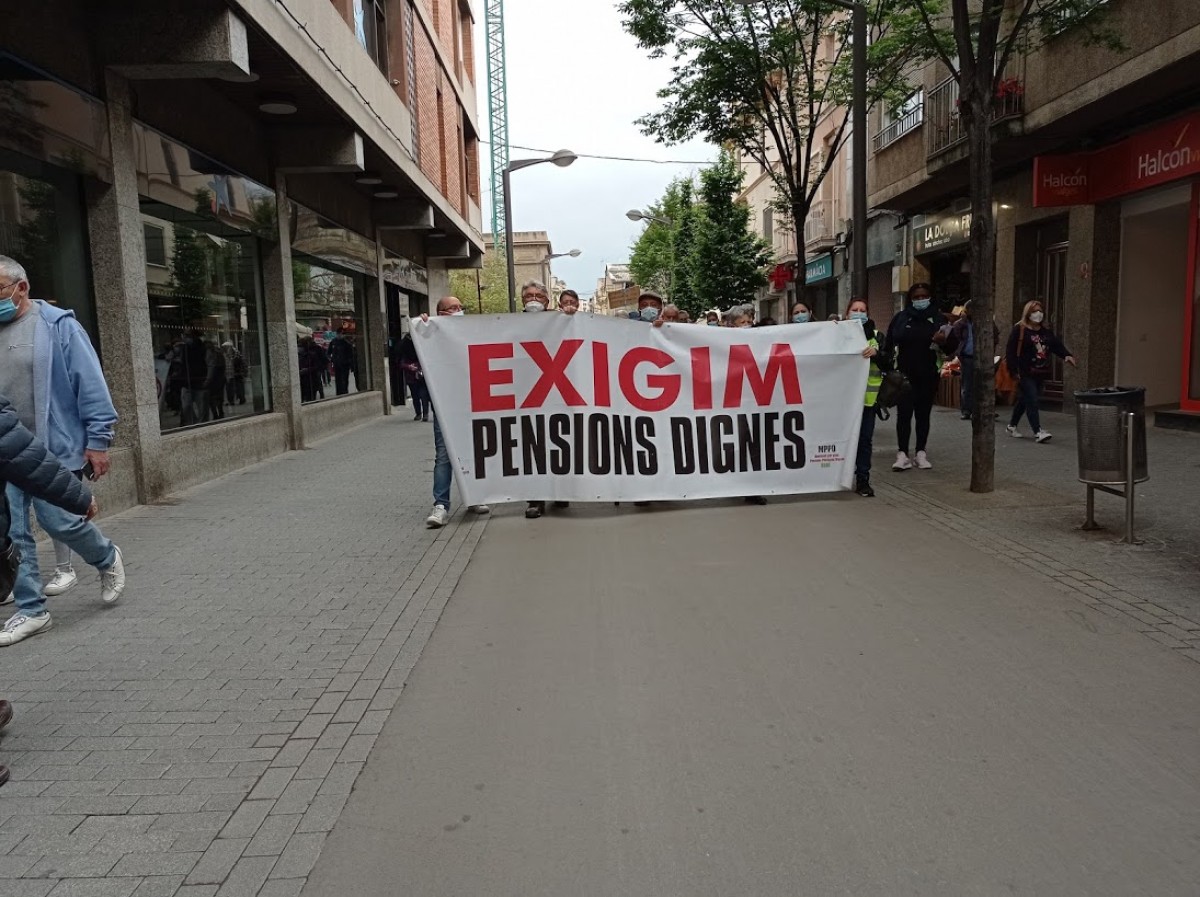Una manifestació del Moviment per unes Pensions Dignes de Rubí