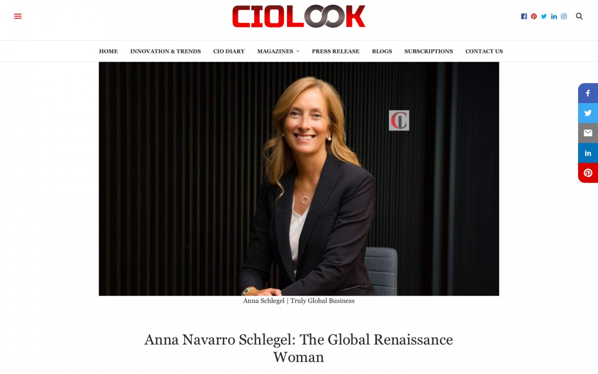 Portada de l'edició digital de la revista «CIO Look», amb Anna Navarro al capdavant.