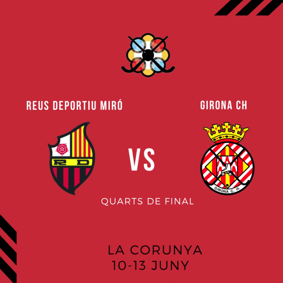 El Girona CH i el Reus Deportiu Miró es disputaran els quarts de final 