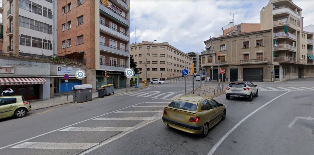 Punt del carrer Francesc Moragas on es va produir l'atropellament