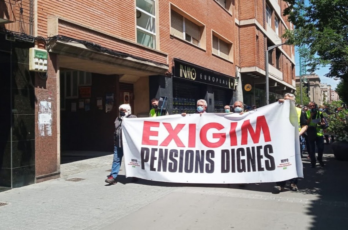 La manifestació dels pensionistes d'aquest dissabte
